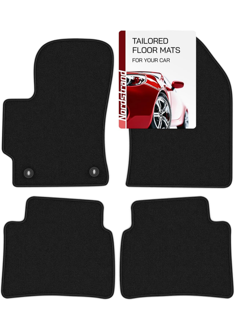 Floor Mats for Toyota Corolla 2012 2013 2014 2015 2016 2017 2018 - Custom 3D Fit - 1st and 2nd Row Set - Rubber Anti-Slip Backing - Heavy Duty 22oz Carpet Mat - All Weather Car Liner Floormats