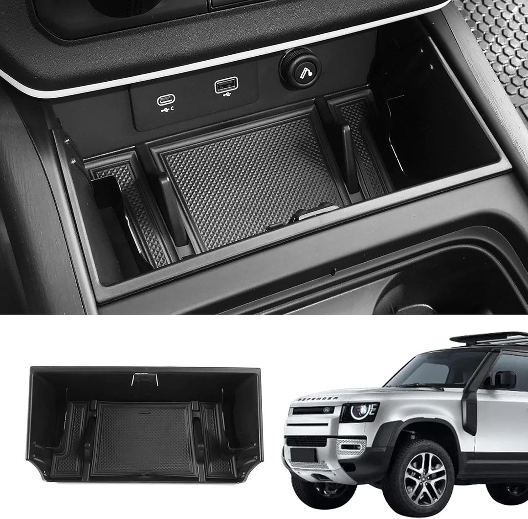Bomely Center Console Organizer Tray Storage Box Compatible with Land Rover Defender 2020-2024 Land Rover Defender 90 110 130 (Center Console Storage Box)
