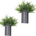OYEFLY 2 Pcs Metal Wall Planter (Black)