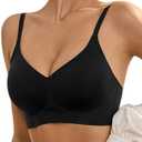 Cuteio Seamless Bras for Women No Underwire, Medium, Wireless Padded Bralettes with Support, Comfortable Everyday Bra