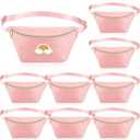 Amylove 9 Pieces Fanny Packs Nylon Waist Bag Zipper Travel Running Bag with Adjustable Strap for Women Men(Nylon,Black)