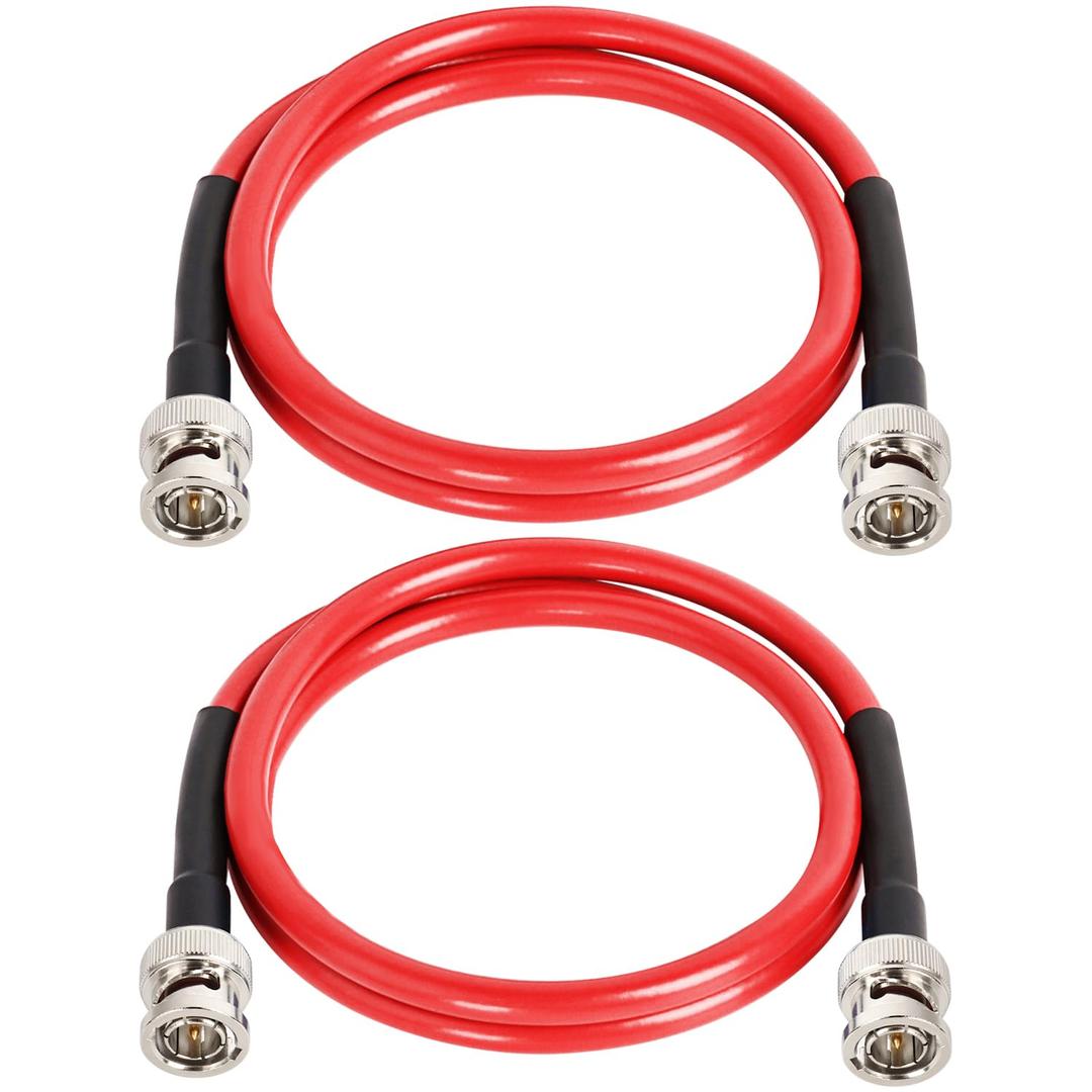 XRDS -RF SDI Cable 2FT 2PCS, BNC Digital Video Cable 75 Ohm RG59 BNC Male Cables for 4K 1080P 3G/6G HD SDI Camera Monitor Recorder