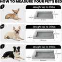 Orthopedic Dog Bed for Large Dogs 40 x 24Inch, L Shaped Memory Foam Pet Bed with Sides, Comfortable Dog Couch with Removable Washable Arctic Velvet Cover & Non-Slip Bottom, Gray