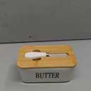 Covered Butter Tray – Large Countertop Butter Dish | High-Quality Silicone-Sealed Ceramic Butter Container with Stainless Steel Knife | White Kitchen Storage & Decorative Gift