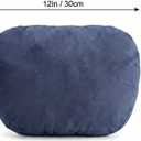 2PCS Welbrit Car Pillow for Car Neck Pillow for Driving Seat Lumbar Support Soft Cushion with Extra Filling Accessories Back Support for Travel Nap and Trips Sleeping(Blue, Head)