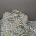 Ridhi Cotton Reversible Quilt Hand Block Printed Queen 90 x 96 Columbia Blue Soft Lightweight Blanket for Sofa Couch & Bed Dcor Lightweight Soft Breathable Handmade