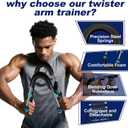 Pro-Grade Twister Arm Trainer- 30-100lb Adjustable Chest Workout Equipment for Men&Women,Beginners or Professional, Adjustable Portable Arm Chest Exerciser with Anti-Slip Grips for Home Gym