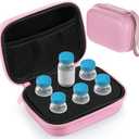 Teenyyou 6 Slots Insulin Peptide Fridge Carrying Case Vial Holder Storage Protector Bag, Fits Standard 10ml Vials, Insulin Cooler Travel Kits Case Organizer Diabetes Protector(Pink)