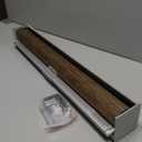 Persilux Free-Stop Cordless 100% Blackout Roller Blinds for Windows, Natural Woven Fabric UV Protection Privacy Thermal Insulated Roller Shades for Windows, Bedroom, Glass Door, Brown 28" W x 72" H