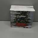 Blissun Christmas Tree Ring, 28.5" Plastic Christmas Tree Collar, Christmas Tree Skirt for Artificial Christmas Trees Decoration (Extra Large, Brown)