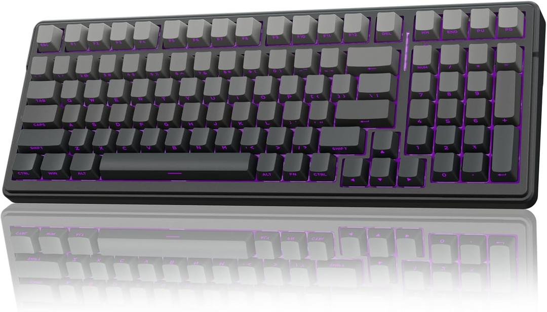 AULA F99 Wireless Mechanical Keyboard,Gasket Structure Hot Swappable Custom Keyboard,RGB Backlit,Creamy Sound,Side Printed PBT Keycaps,2.4GHz/USB-C/BT5.0 Computer Gaming Keyboards