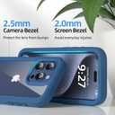 WXR Compatible with iPhone 15 pro case,Soft Silicone Bumper & Crystal Clear Hard PC Back and Hard PC Inner,[Military Grade Drop Protection] 3in1 Heavy Duty Case for iPhone 15 pro 6.1 inch. (Blue)