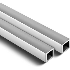 Gisafai 2 Pcs Aluminum Square Tubing 1" Od 0.12" Wall x 24" Length Straight Industrial Metal Aluminum Tube for Furnishing, DIY Projects, Machinery