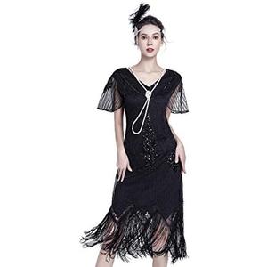 JICAGOM Flapper Dresses 1920s Gatsby Roaring 20s Great 1920 Dress for Women Size Medium