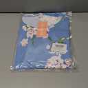 PLOKNRD Sundresses Women Short Sleeve Summer Tunic Dress Casual Swing Cotton Cover Ups Vacation, Flower Light Blue-2XL