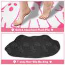 Pink Halloween Bath Mat, Ghost Bathroom Rug Non-Slip Floor Bathmat for Shower Tub, Soft Absorbent Plush Rug for Kitchen Bedroom, Halloween Gothic Home Decoration (Pink)