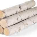 Birch Logs 6Pack Birch Wood for Fireplace Decor/DIY Natural Gas Fireplace Fire logs Fireplace Wood Logs for Decor, DIY, Crafts, Fire Pit (1.6"-2.4"(6Pcs))
