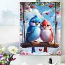 YALKIN Paint by Number for Adult Kits, DIY Birds Oil Acrylic Painting Kits for Adults Beginners on Canvas for Home Wall Decor Gifts 16x20 inch/40X50CM (No Frame)