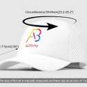 Men Adjustable Baseball Cap with Curved Breathable Quick-Drying Laser-Cut Mesh Back Closure Hat (White)