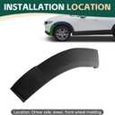 Front Lower Wheel Opening Molding Panel Bumper Fender Flare Molding Cover Plastic Trim Black fit for Mazda CX-30 2020 2021 2022 2023 2024 2025