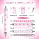 50 Set Breast Cancer Awareness Pens Bulk Pink Ribbon Ballpoint Pens with Motivational Cards Bags Breast Cancer Awareness Accessories Items for Women Survivor Public Events Gift Supplies