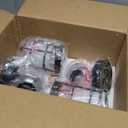 Emliviar Farmhouse Outdoor Wall Light, 2 Pack Wall Light Fixtures with Clear Tempered Glass, Black Finish, GE255B-2PK BK (9.4 Inch - 2 Pack)