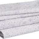 Amazon Basics Lightweight Super Soft Easy Care Microfiber Bed Sheet Set with 14" Deep Pockets - King, Lavender Paisley