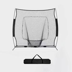 7'7' Baseball Softball Practice Net with Strike Zone and Carry Bag, Batting Tee, Baseball Backstop Practice Net for Pitching Batting Catching for All Skill Levels