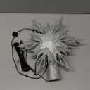 Christmas Star Tree Topper Lighted with Led Snowflake Projection, Christmas Tree Topper Star with Built-in LED Rotating 3D Projector Lights, Christmas Decoration for Family Office Indoor (Silver)