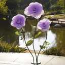 Giant Roses Artificial Flowers for Decoration with Stand,Oversized Handmade Paper Rose Decoration for Wedding, Party, Window Display, Photography Prop, Valentines Day & Event Decor(Purple)