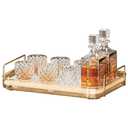 Seoneiro Whiskey Tray, Glass Cup Rack, Mug Holder, Coffee Cup Organizer, Bathroom Countertop with Drain Board Wine Glass Decorative Organizer, Food Tray, Kitchen Spice Rack