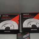 MOTOREVO Rear Brake Kit for CR-V 2005-2016, Geomet Anti-Rust, High-Carbon Alloy Drilled & Slotted Back Rotors & Ceramic Pads Universal Fit 2005 2006 2007 2008 2009 2010 2011 2012 2013 2014 2015 2016