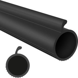 Garage Door Bottom 0.19" P-Bulb Seal Strip, Replacement Rubber Weather Stripping, for Single Slot Overhead Door Weatherproof & Buffering (201''L, Black)