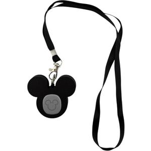 Mouse Magicband+ Compatible Puck Holder. (Black - with Lanyard)