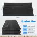 Woanger 10 Pack 47x24 Inch Black Acoustic Panels, Self Adhesive Acoustic Ceiling Panels, Decorative Sound Absorbing Foam Wall Panel Soundproof Wall Art for Bedroom Home Office Interior Walls Decor