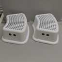 Step Stool for Kids (2 Pack), Toddlers Stool for Potty Training, Bathroom, Kitchen, Bedroom, Toy Room and Living Room. Toilet Stools with Soft Anti-Slip Grips for Safety, Stackable (Grey) (Gray)