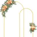 Set of 2 Metal Arch Backdrop Stand, 6Ft & 7.2Ft Wedding Arch/Balloon Arch Stand for Wedding Birthday Baby Shower Graduation Holiday Ceremony Decorations