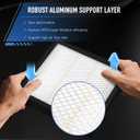 HEPA Cabin Air Filter with Activated Carbon Bean, Tested 99.95% Filtration, Zero deformation, CF12450 for JEEP Gladiator (2020-2025), JEEP Wrangler (2018-2025), NOT for Diesel Engines