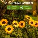 Solar Powered Sunflowers for Outside, Auto ON/Off Solar Garden Lights Outdoor Waterproof, 3 Packs Walkway Solar Lights with 9 Sunflowers for Garden, Yard and Lawn Ornaments
