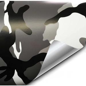 VViViD Vinyl Camouflage Pattern Wrap Air-Release Adhesive Film Sheets (30ft x 5ft, Snow Camouflage)