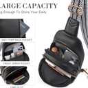 Crossbody Bags for Women Initial Sling Bag Cross Body Fanny Packs Personalized Gifts for Mom Women Wife (Black)