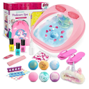 Spa Day Gift Set for Girls, Christmas Birthday Gift Nail Art Salon Sensory Beads Foot Spa Accessories Kit, Foot Soak Tub for Ages 5 6 7 8 9 10-12 Year Old Girl Gifts (Girls)