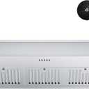 FIREGAS Range Hood Insert 36 inch, Built-in Kitchen Hood with 600 CFM, Ducted/Ductless Convertible Vent Hood, Stainless Steel Stove Hood Vent with Push Button, Baffle Filters and Charcoal Filters