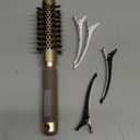 AIMIKE Round Hair Brush, 1 inch Barrel with Boar Bristles, Nano Thermal Ceramic & Ionic Tech, for Blow Drying, Styling, Curling and Shine + 4 Clips (Gold, Unisex, Fine Hair, Short Hair, Anti-Frizz)