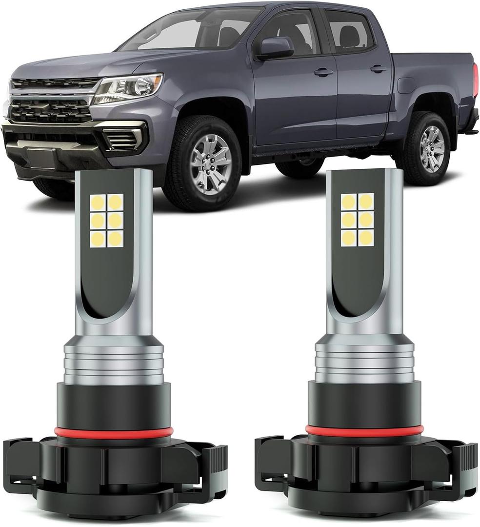 XFLHEHD Colorado LED Fog Lights Fits for 2013-2022 Chevrolet Colorado, 300% Brightness, 6500K Cool White, 2pcs Plug and Play Colorado Fog Light Blubs Package Replacement