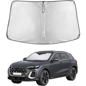 EcoNour Windshield Sunshade Compatible for Audi Q5 2018-2024 2025 2026, Sun Visor for Front Windshield & Window Sun Shade Cover, UV Heat Blocker & Protector, Car Accessories
