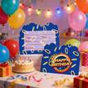 72PCS Hedgehog Themed Party Set, Blue Birthday Party Favors with Bubble Wands, Slap Bracelets, Wristbands, Diamond Gems, Invitation Cards and Gift Bags for Goody Bags, Pinata Fillers