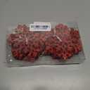 30PCS Christmas Glitter Snowflake Ornaments Plastic Snowflakes Ornaments-Xmas Tree Decorations,4.7-Inch(Red)