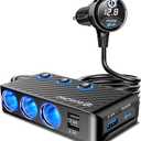 Eugizmo Cigarette Lighter Splitter Adapter, 300W Powerful USB C Cigarette Lighter Splitter Car Charger Port Cargador para Carro PD 65W 30W & QC3.0 Fast Charger for Car MacBook Laptop iPad iPhone