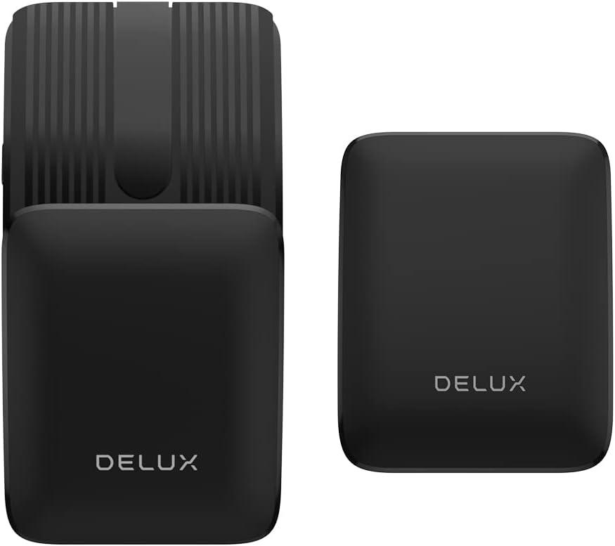 DeLUX Bluetooth Wireless Pocket Slim Mouse, 2-in-1 Sliding Touch Control Rechargeable Silent Mouse with Pointer, 1600DPI, MF10PRO (Black)